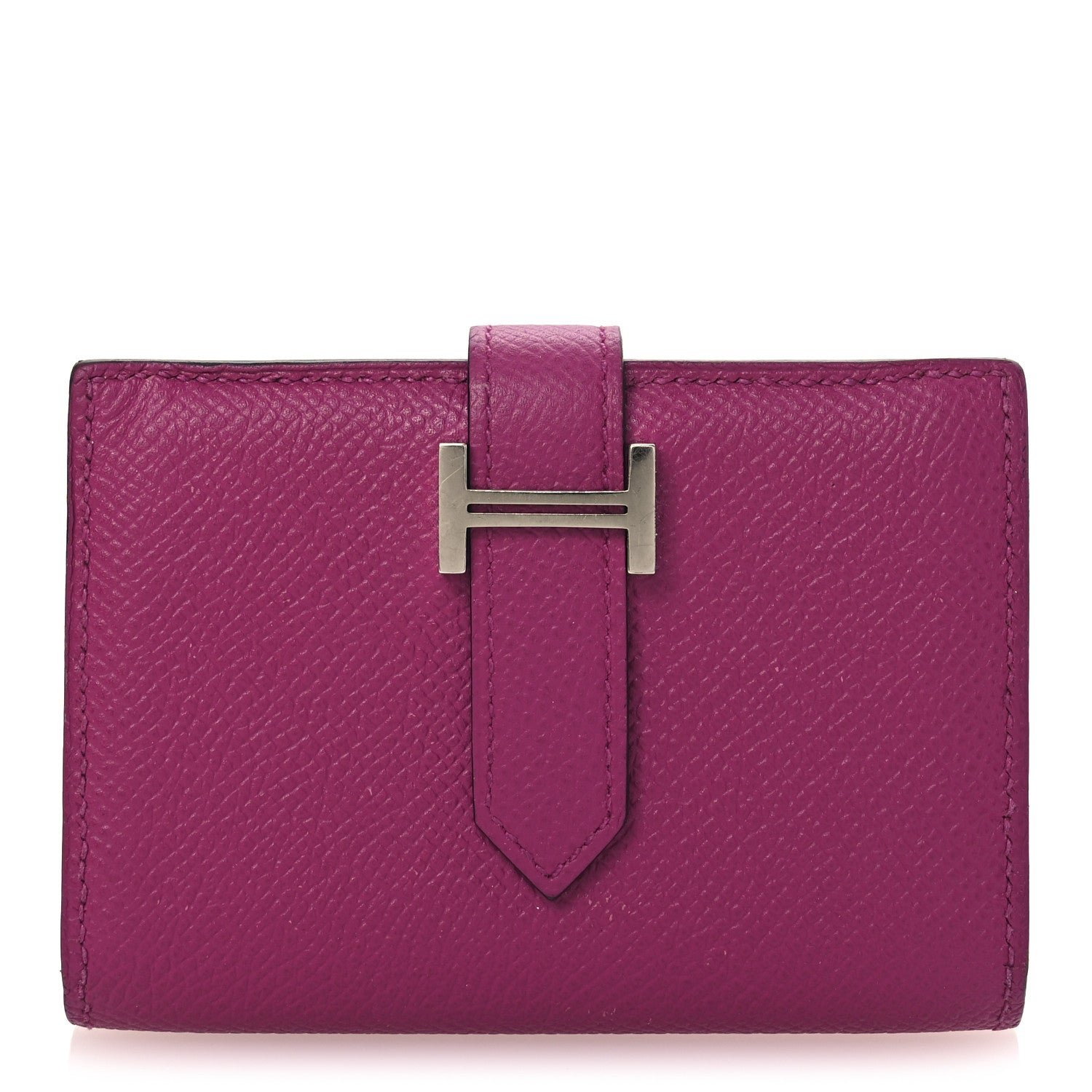 Hermes Epsom Mini Bearn Wallet Rose Pourpre