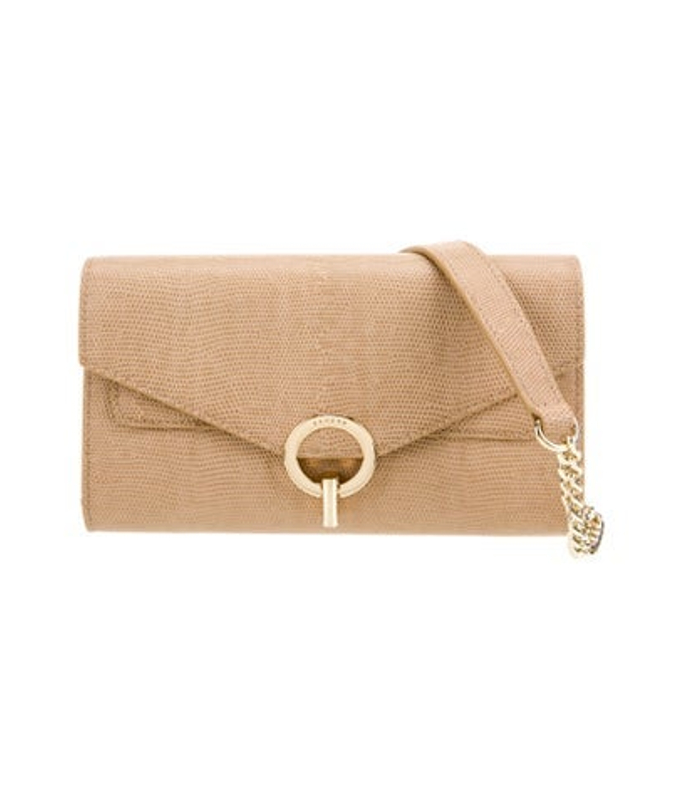 Sandro Embossed Leather Clutch