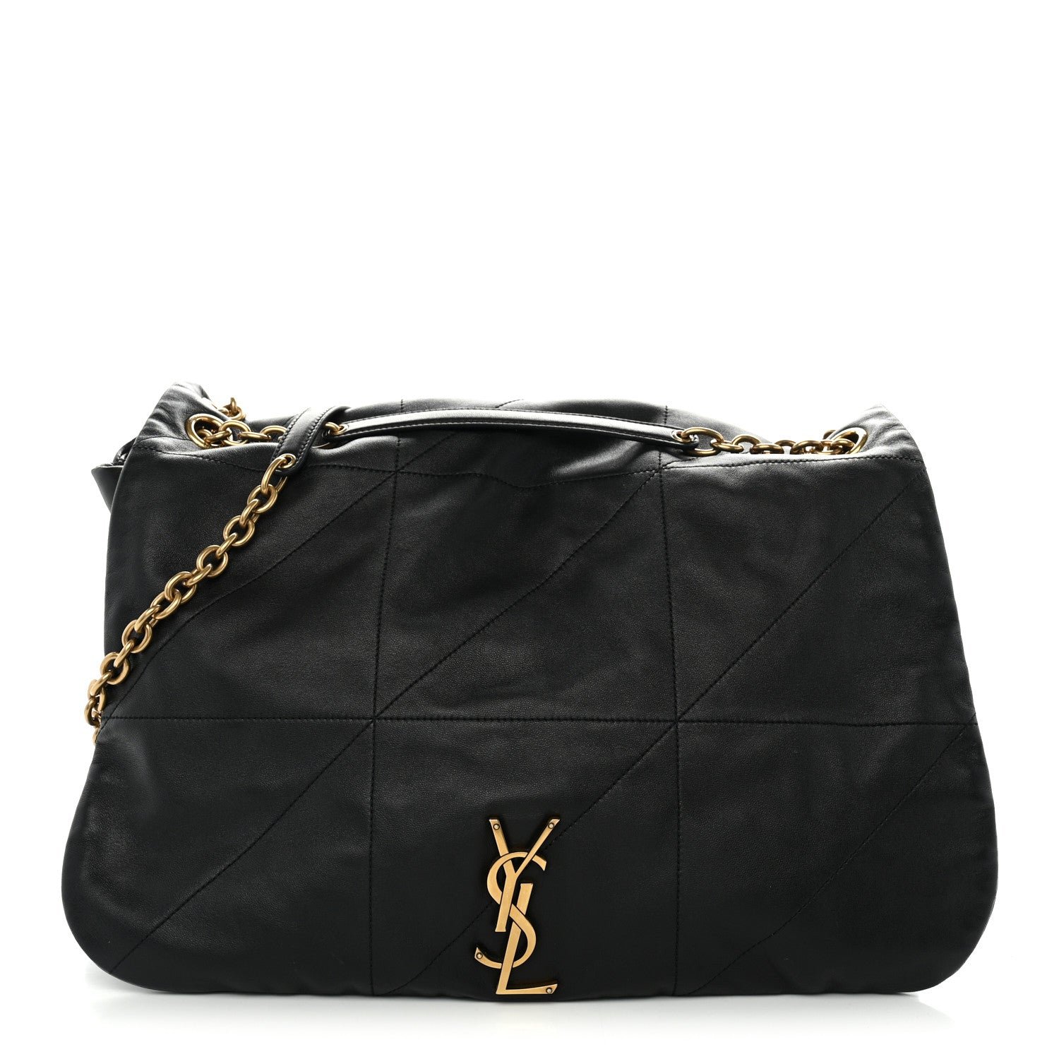 Saint Laurent Lambskin Matelasse Monogram Large Jamie 4.3 Black