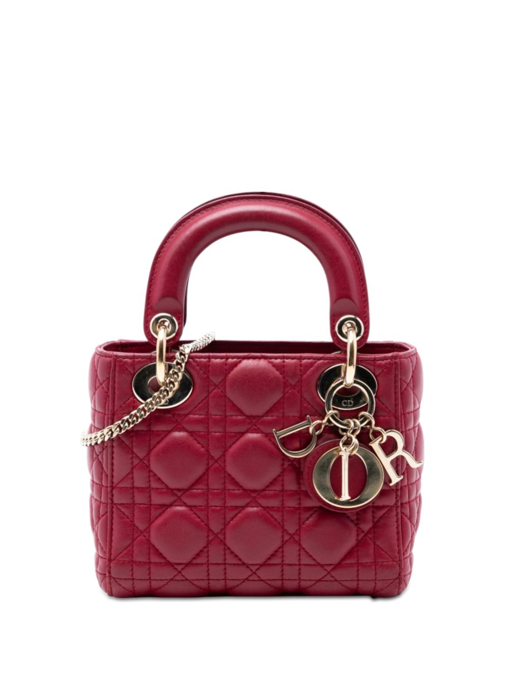 2017 Mini Lambskin Cannage Lady Dior satchel