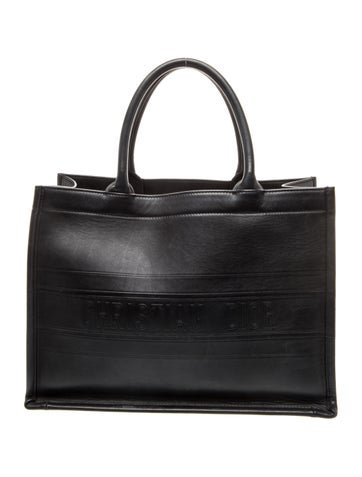 Leather Dior Book Tote Bag Medium