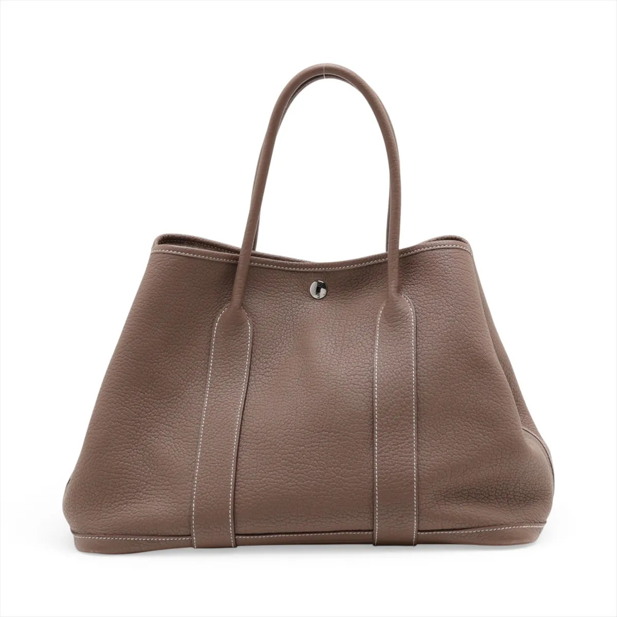 Hermès garden party 36 PM Negonda Etoupe Silver Metal Fittings