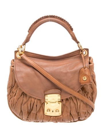 Leather Matelassé Leather Coffer Hobo Bag