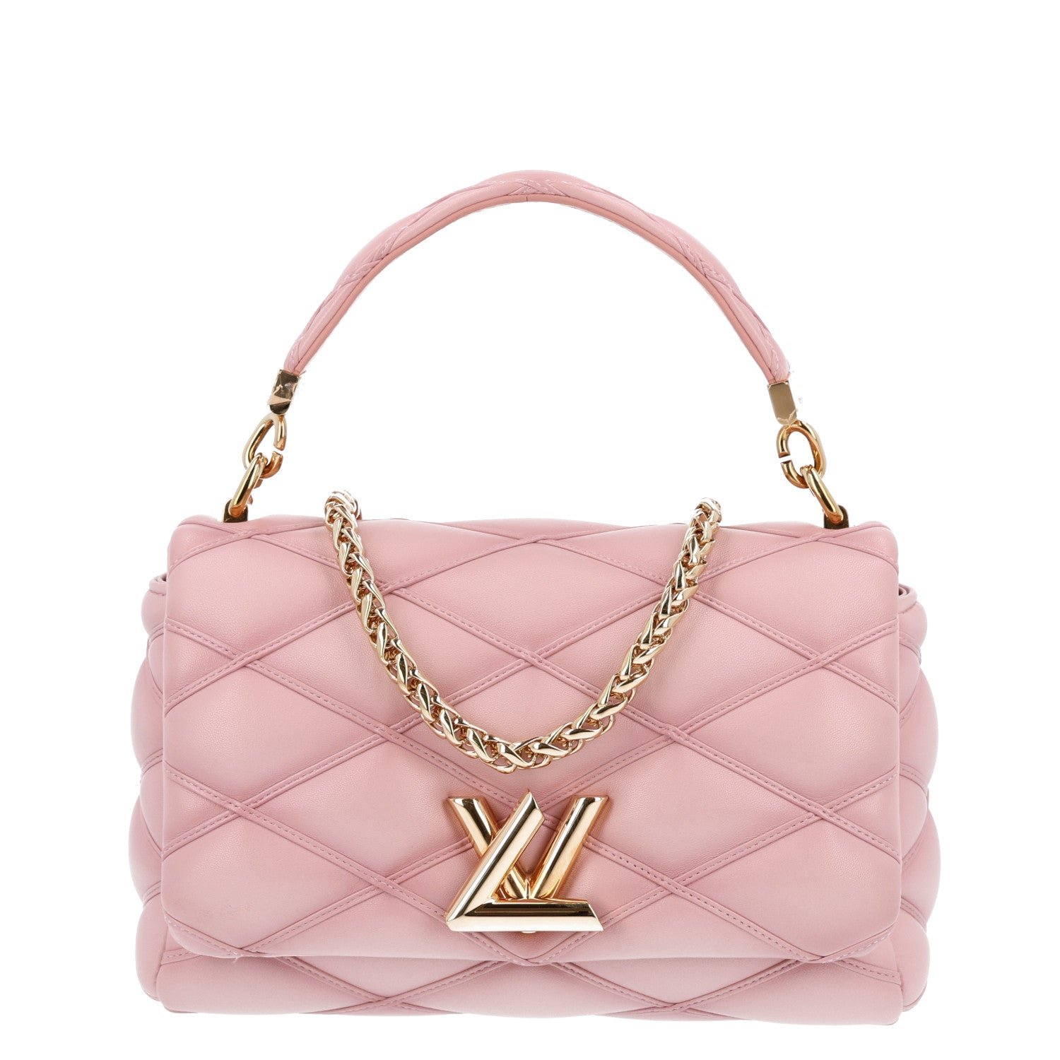 Louis Vuitton Lambskin Malletage Top Handle GO-14 MM Rosabella