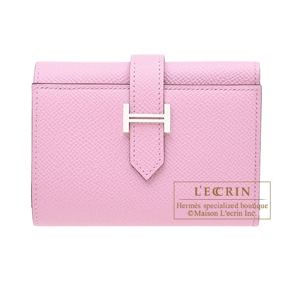 Hermes Bearn Conbine Mauve sylvestre Epsom leather Silver hardware