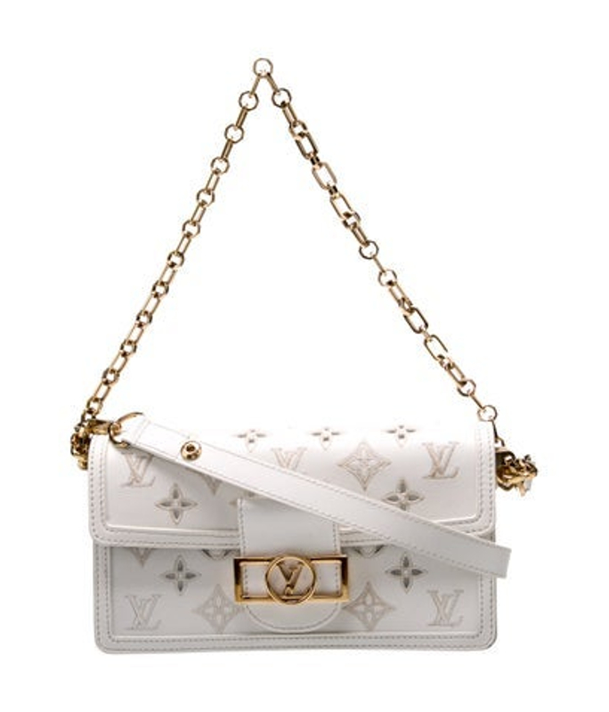 Louis Vuitton Vuitton Leather Monogram Broderie Anglaise Dauphine East West