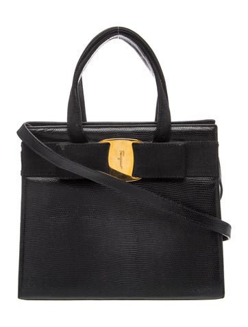 Ferragamo Vara Bow Top Handle Bag Vintage