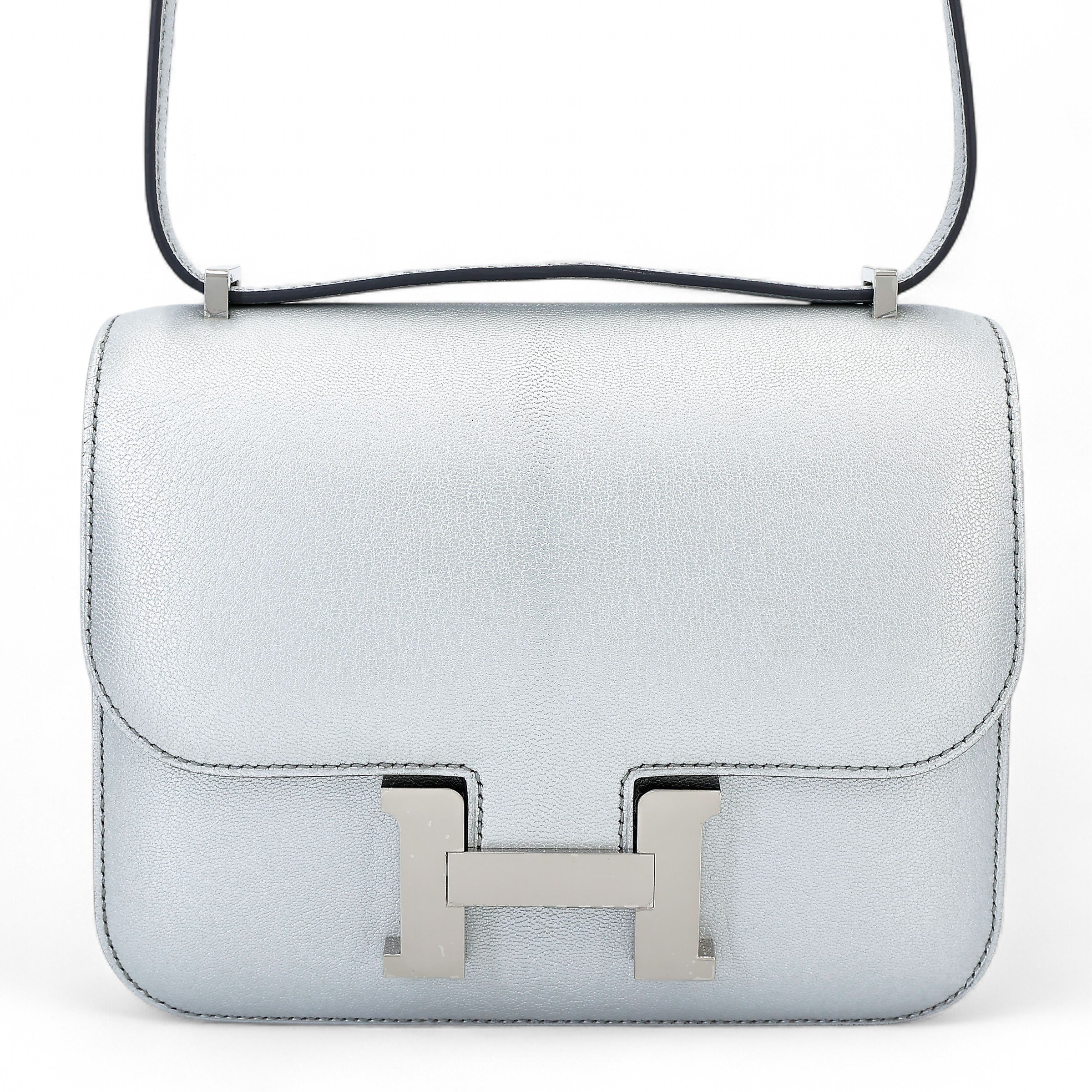 Hermes Brand New ( Rank N ) HERMÈS Constance Mini Argent (05) Chamkila Palladium hardware W (2024)