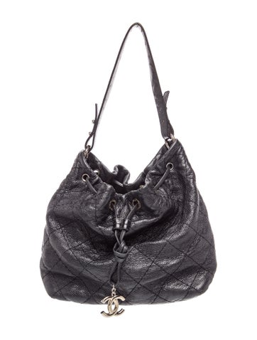 Chanel Glazed Calfskin On The Road Bucket Bag