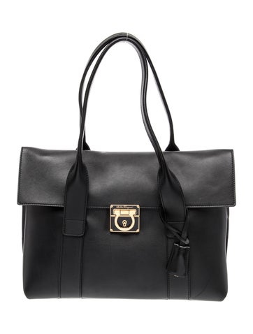Salvatore Ferragamo Leather Top Handle Bag