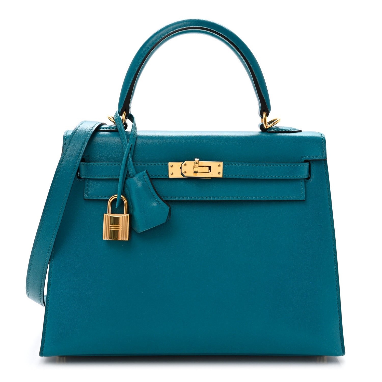 Hermes Tadelakt Kelly Sellier 25 Bleu Izmir
