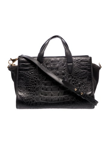 Embossed Leather Crossbody Bag