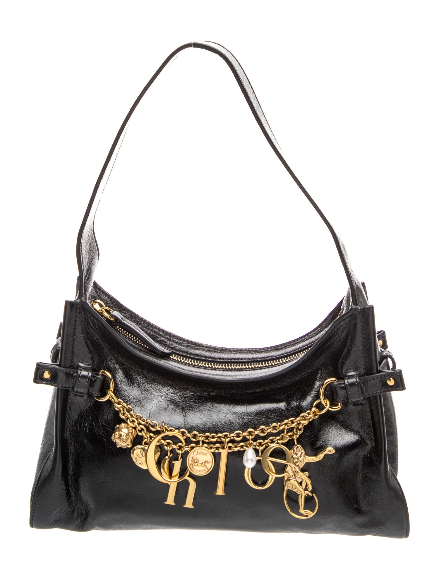 Chloe Leather Charms Hobo Medium
