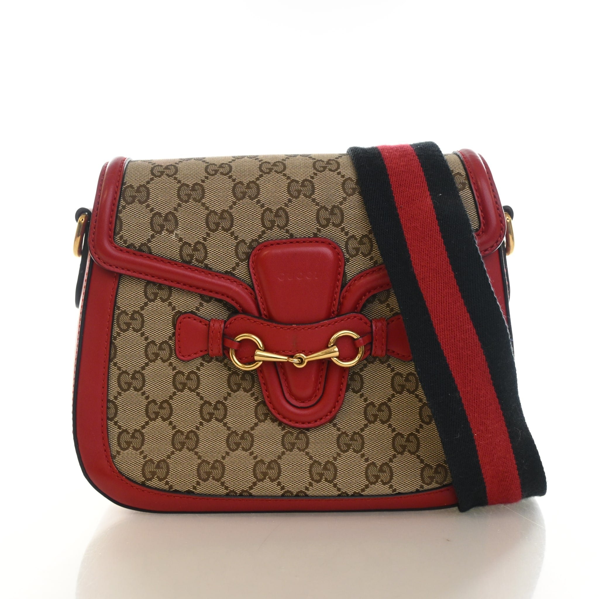 Gucci Medium GG Canvas Lady Web Shoulder Bag