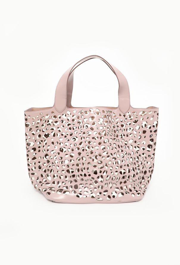 Alaia Bicolor Laser Cut Tote Bag