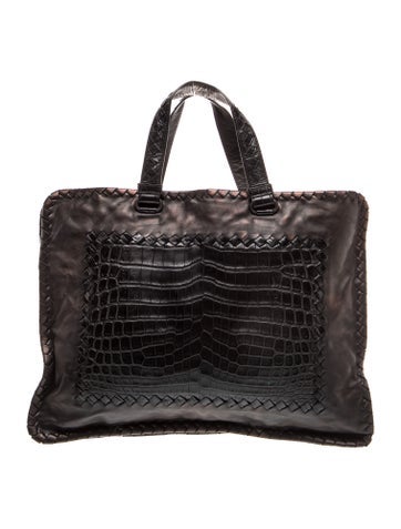 Crocodile Top Handle Bag