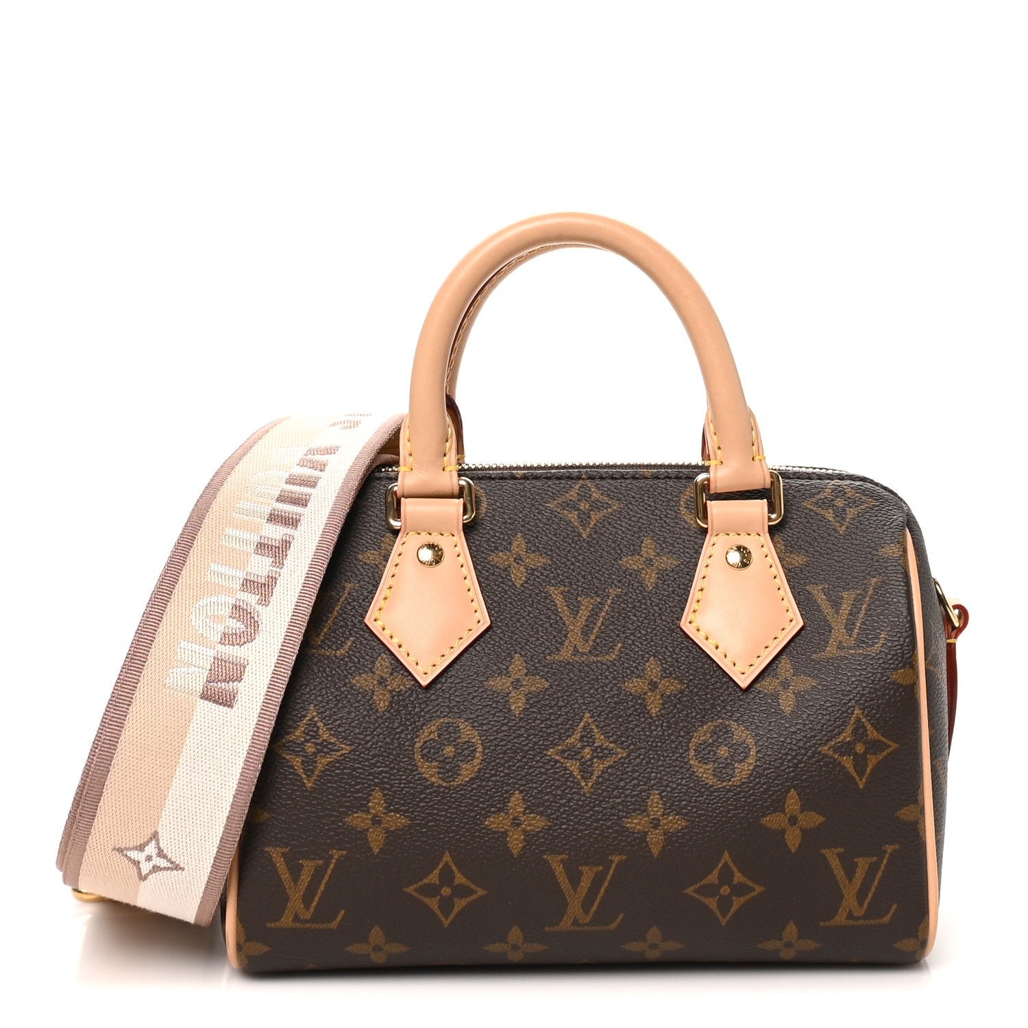 Louis Vuitton Monogram Speedy Bandouliere 20 Beige