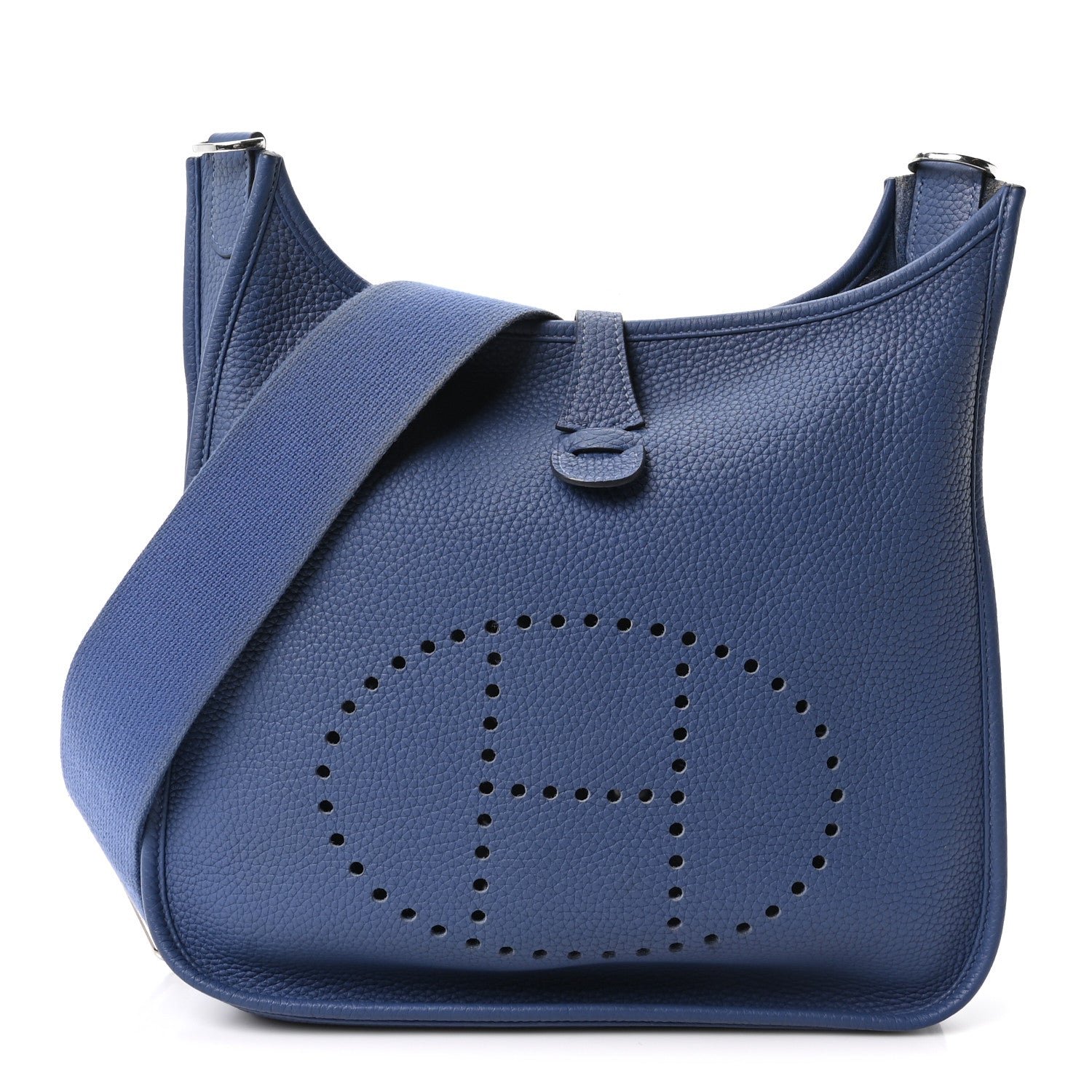Hermes Taurillon Clemence Evelyne III PM Bleu Agate