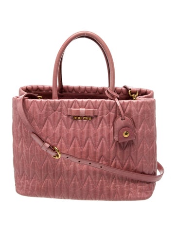 Miu Miu Vitello Shine Leather Top Handle Bag