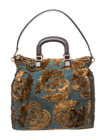 Velvet Top Handle Bag