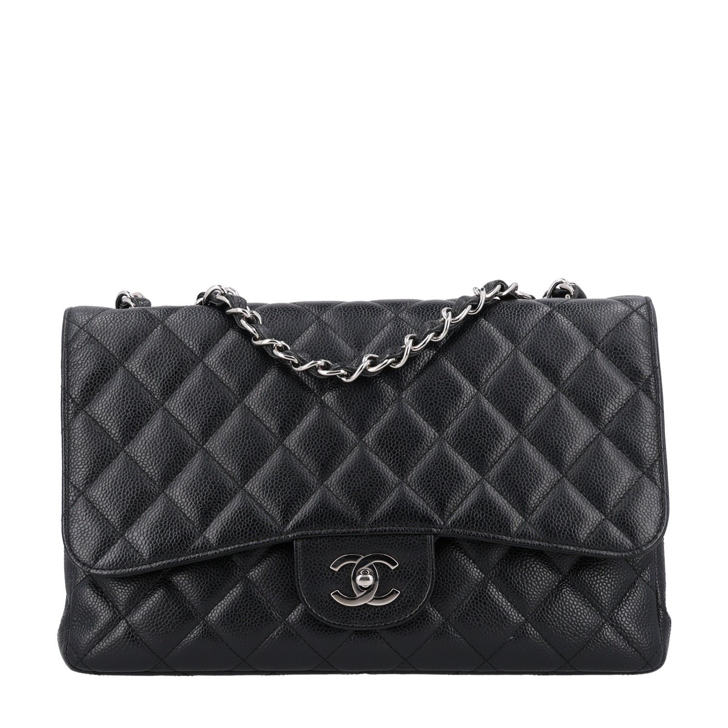 Chanel Caviar Quilted Jumbo Single Flap Black