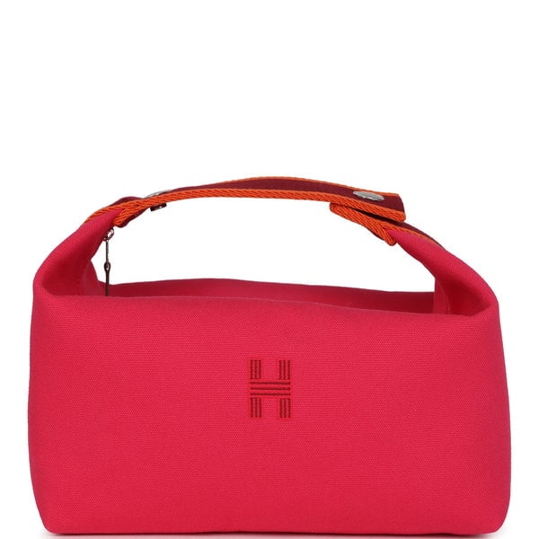 Hermes Hermes Bride A Brac Carre Case GM Hibiscus Canvas Palladium Hardware