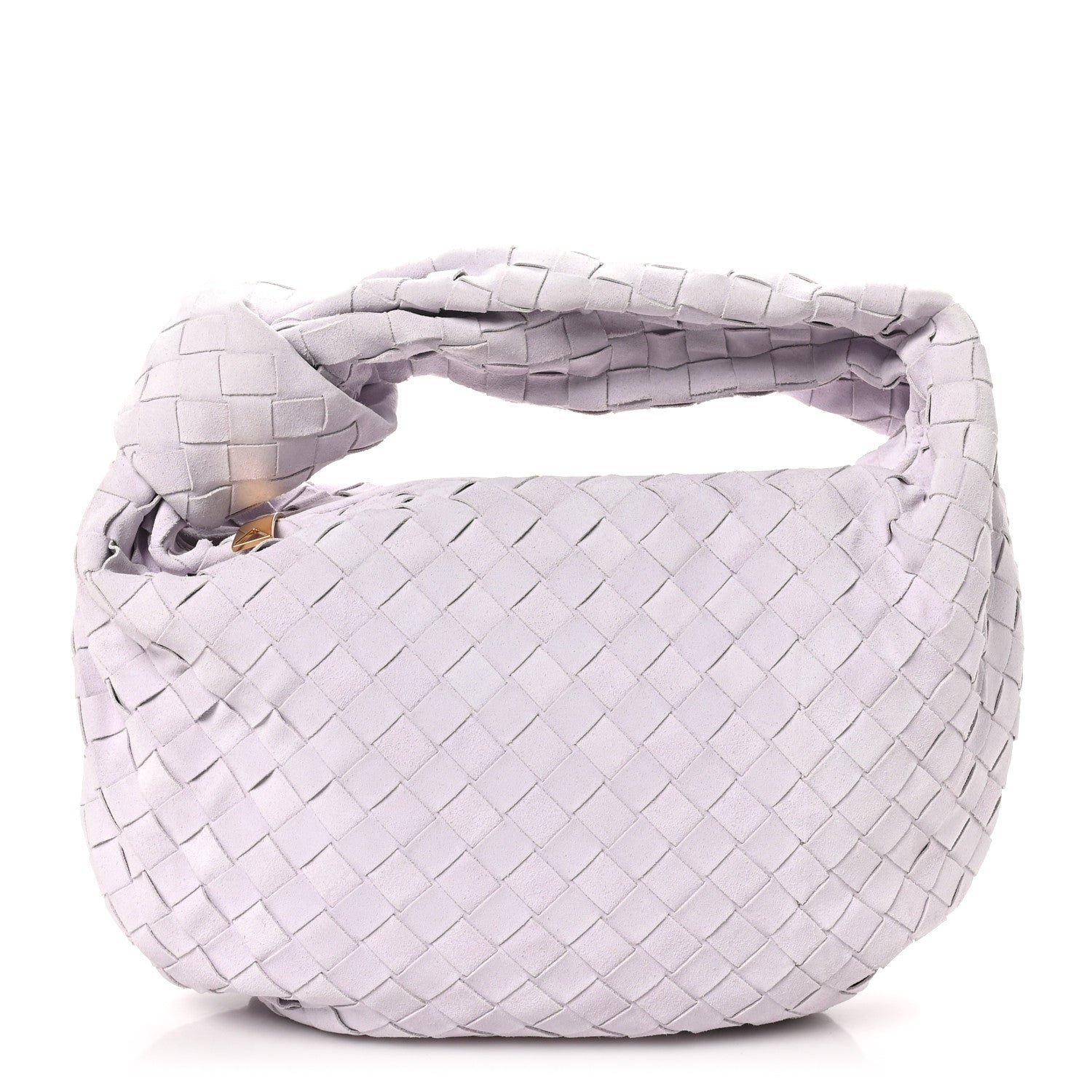 Bottega Veneta Suede Calfskin Intrecciato Teen Jodie Hobo Mirth Washed