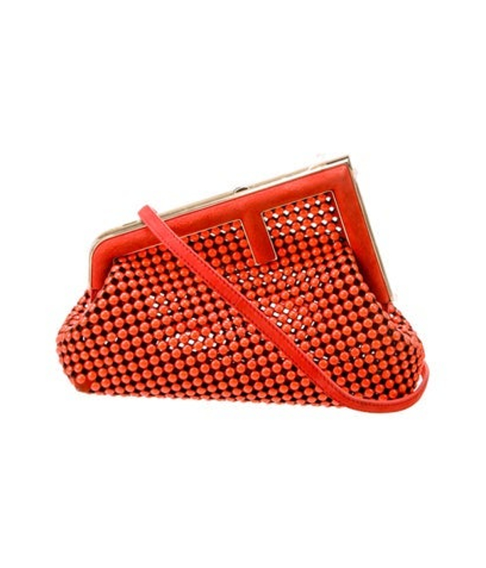 Fendi Leather First Small Studded Clutch 2024