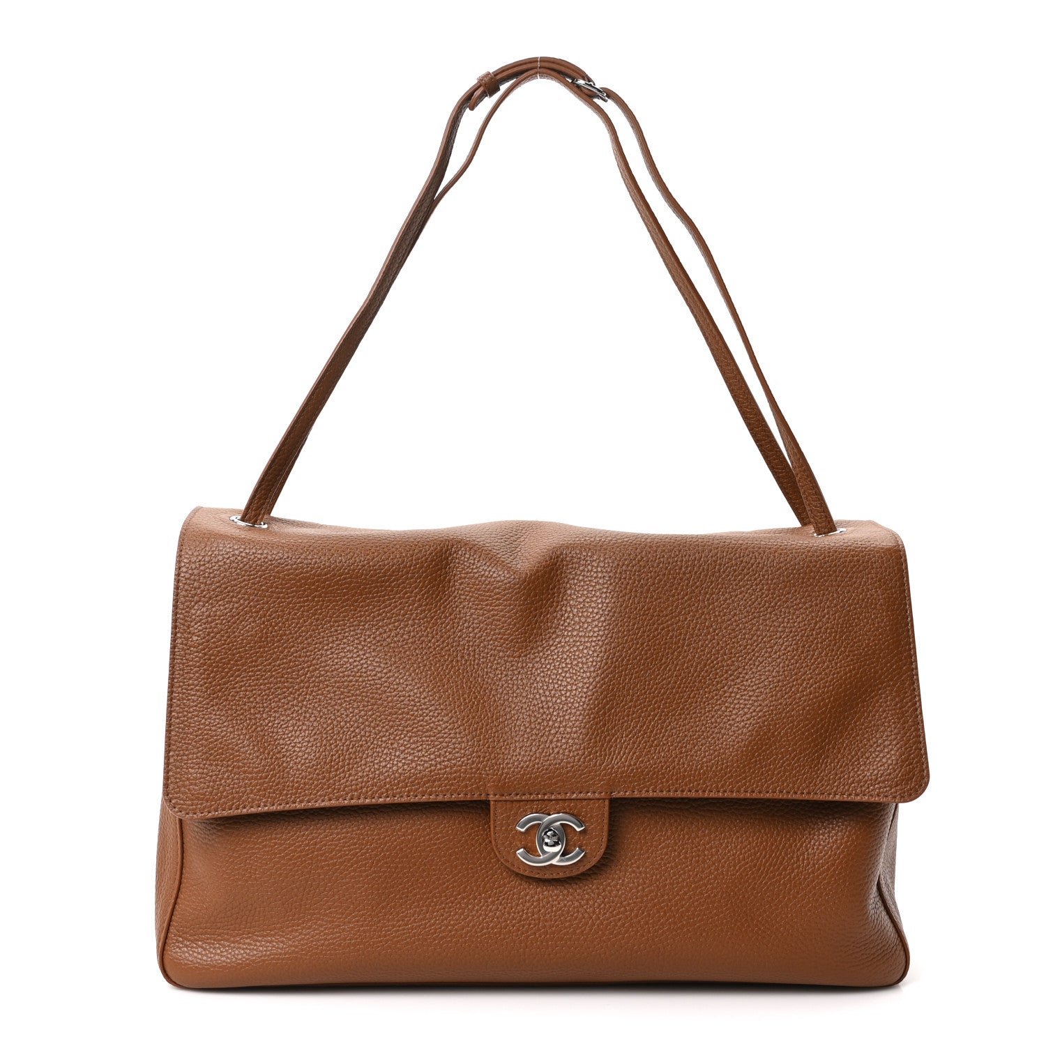 Chanel Grained Calfskin Souplissimo Maxi Flap Camel