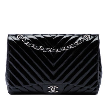 Jumbo Classic Chevron Patent Single Flap