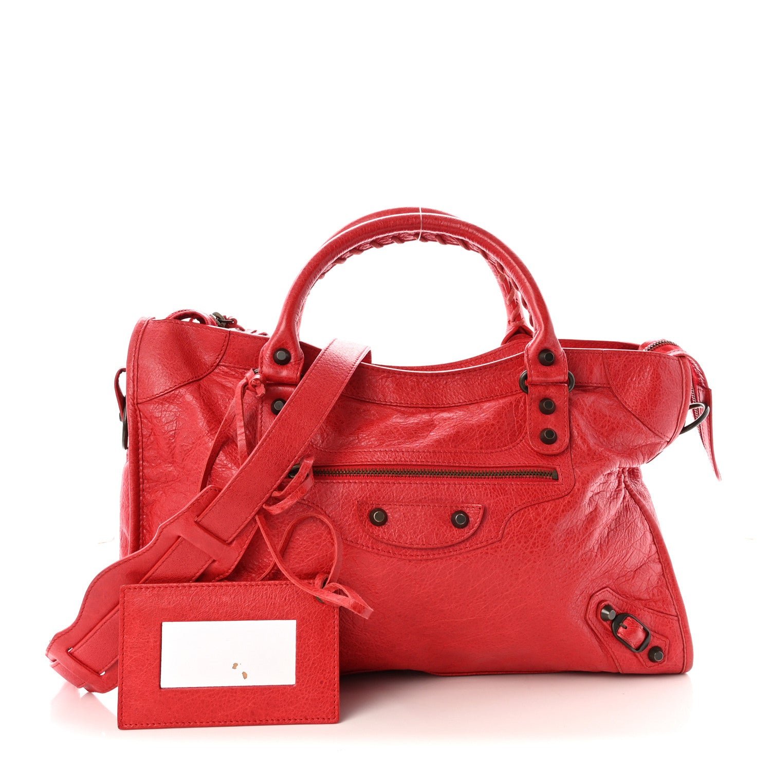 Balenciaga Balenciaga Agneau Classic Hardware City Rouge Coquelicot