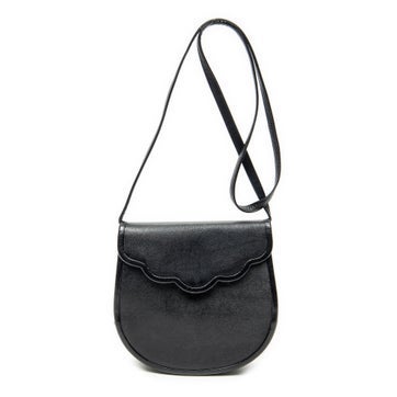Leather Vintage Scallop Flap Crossbody