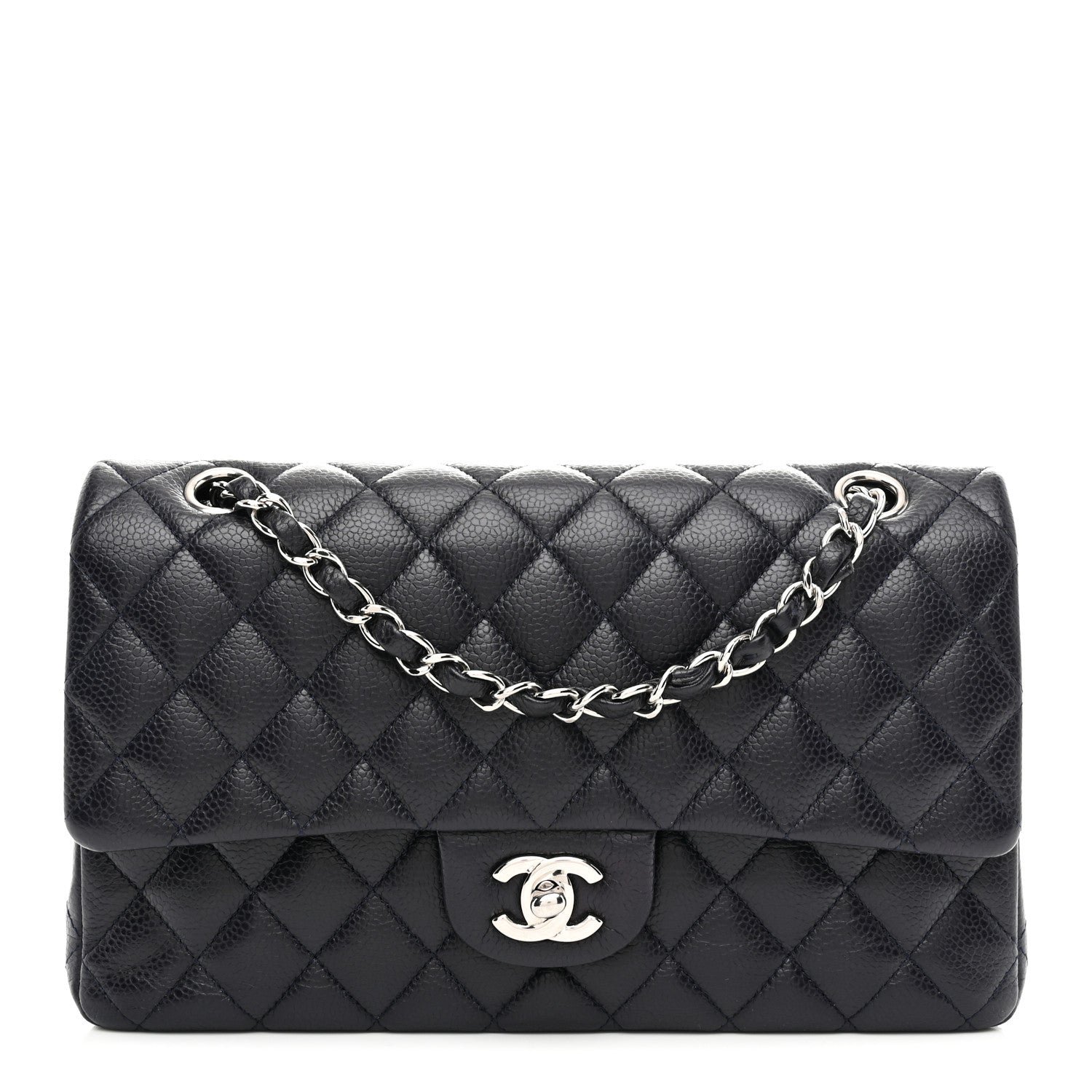 Chanel Caviar Quilted Medium Double Flap Navy