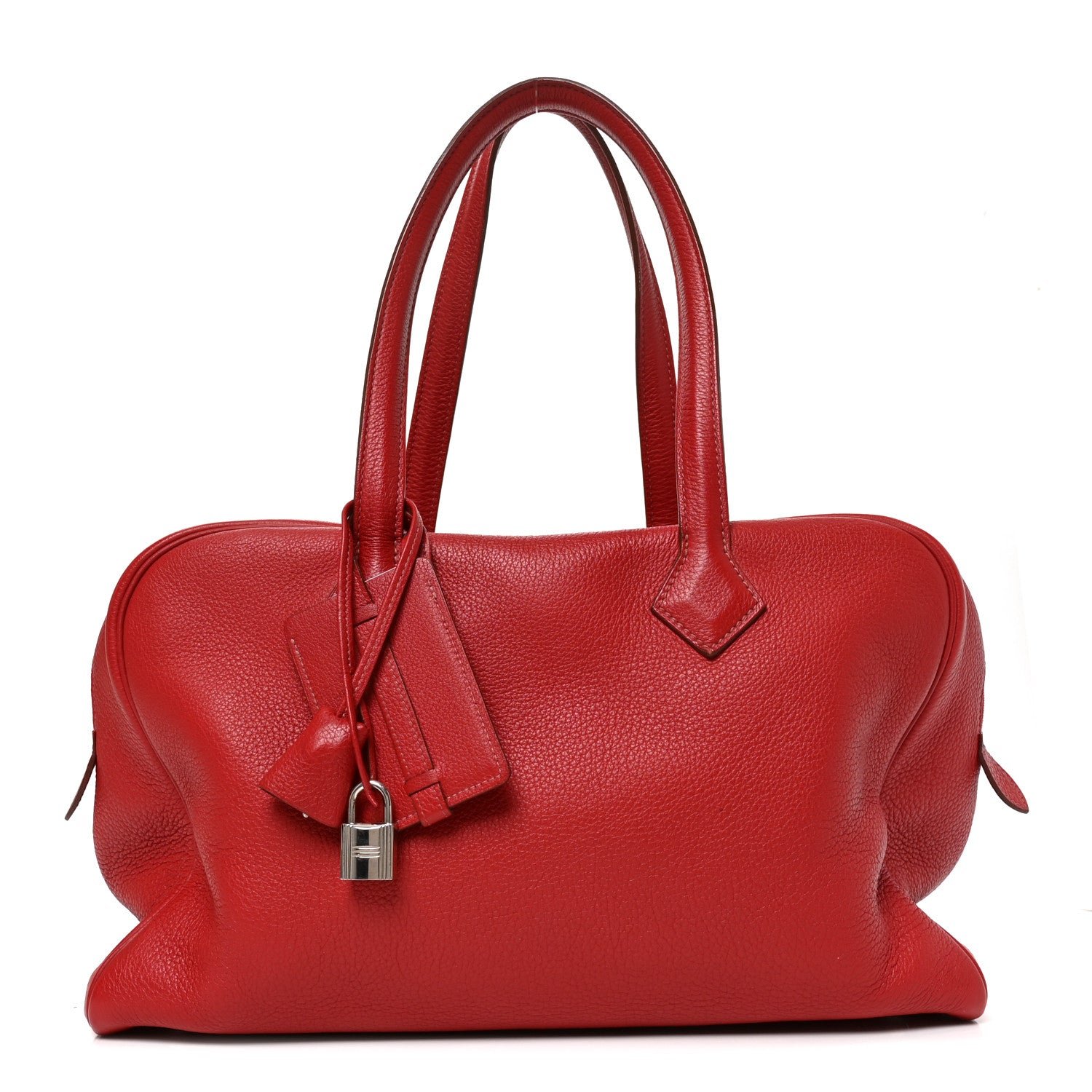 Hermes Taurillon Clemence Victoria 35 Rouge Garance