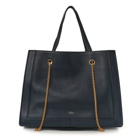 Mulberry Heavy Grain Small Vale Tote Bright Navy