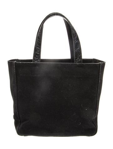 Enameled Metal Triangle Top Handle Bag