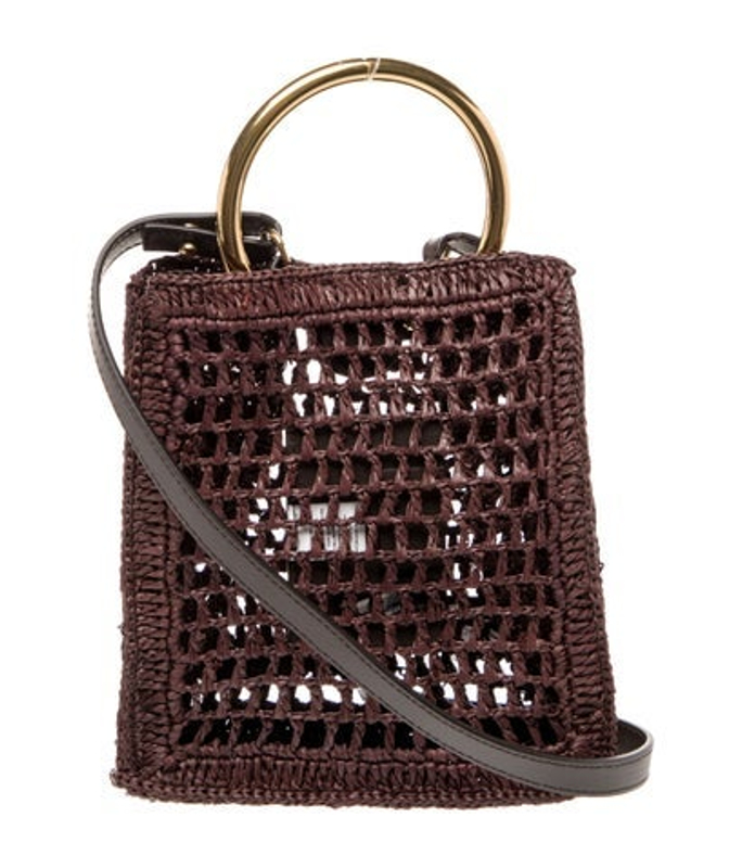 Chloe Raffia Summer Banana Crossbody Bag Mini