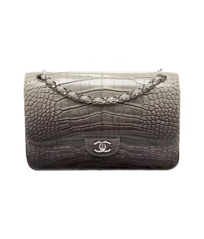 Chanel Classic Jumbo Alligator Double Flap Bag