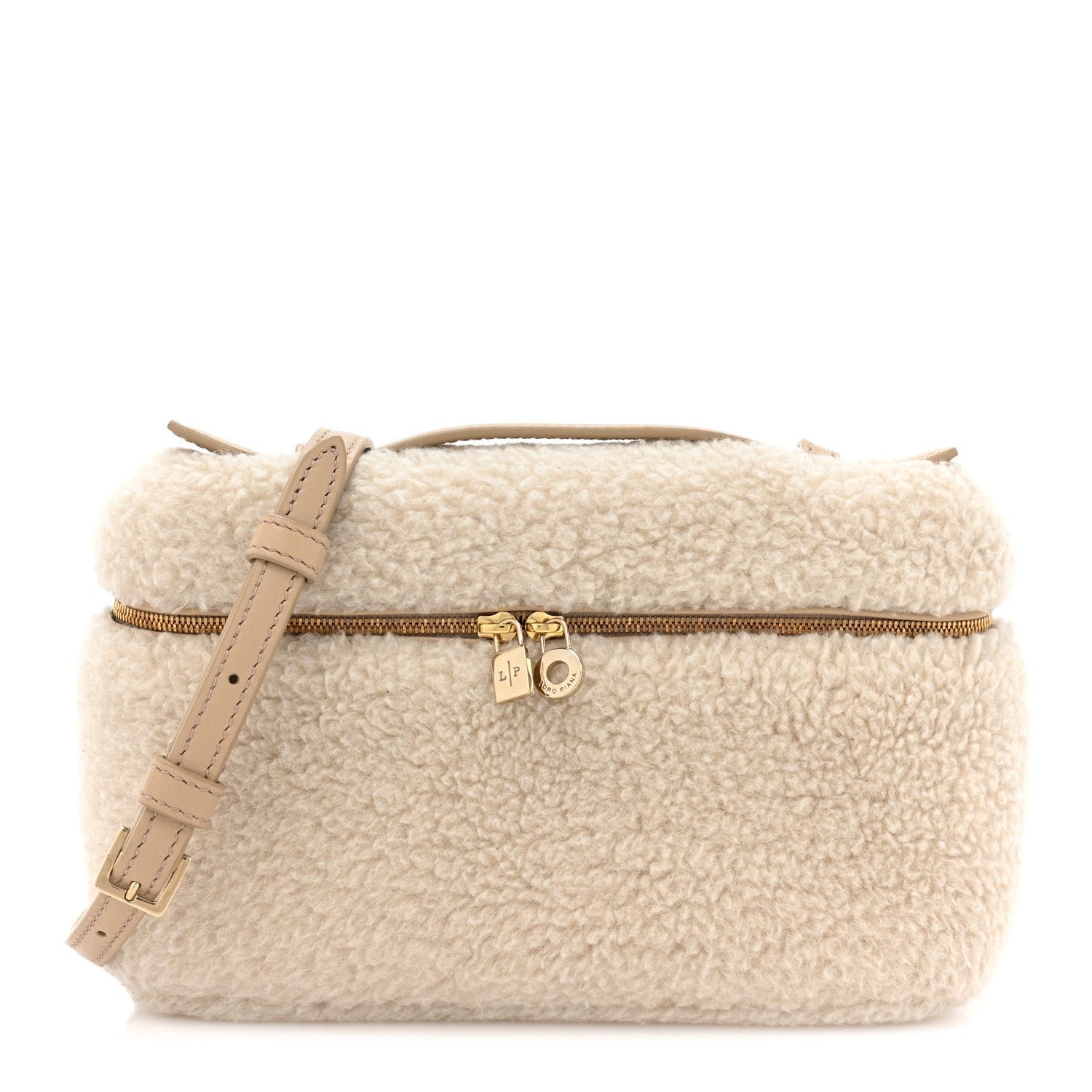 Loro Piana CashFur Calfskin L19 Extra Pocket Pouch Ancient Paper