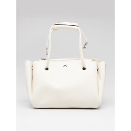 Loewe White Leather Medium Madrid Shoulder Bag