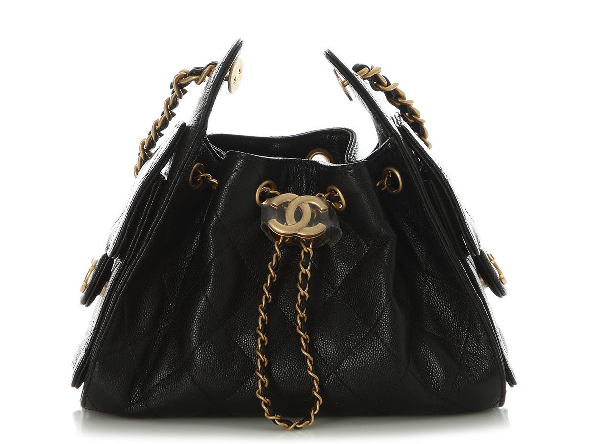 Chanel Mini Black Caviar 25 Hobo