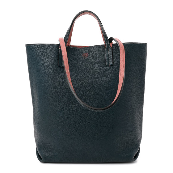 Moynat Taurillon Blush Calfskin Quattro Reversible Tote TPM Blue Pink