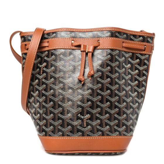 Goyard Goyardine Petit Flot Bucket Bag PM Black Gold