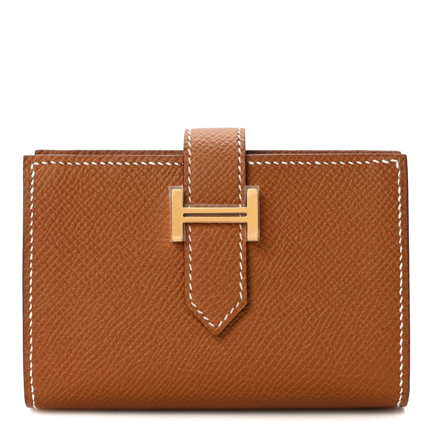 Hermes Epsom Mini Bearn Wallet Gold