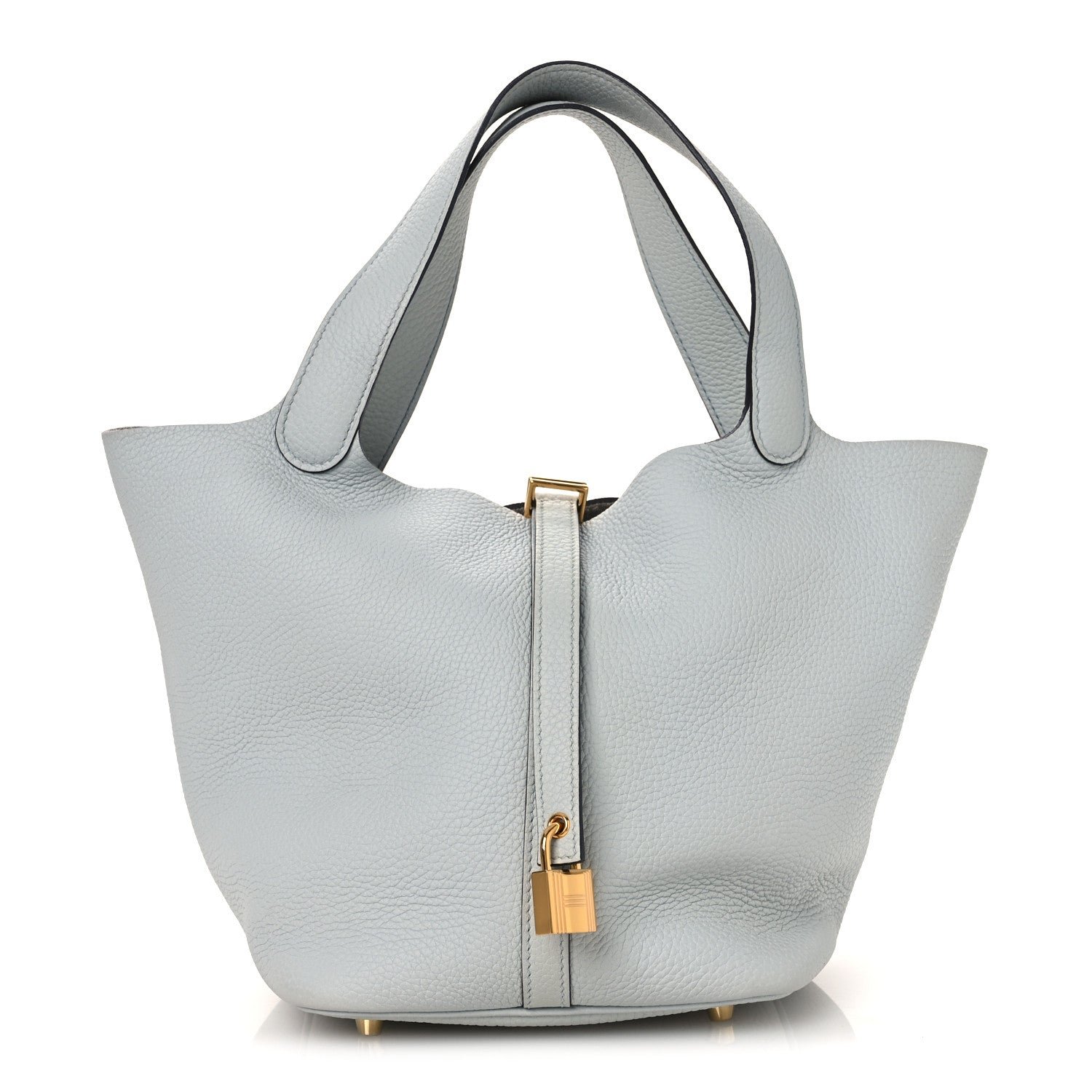 Hermes Taurillon Clemence Picotin Lock 22 MM Bleu Pale