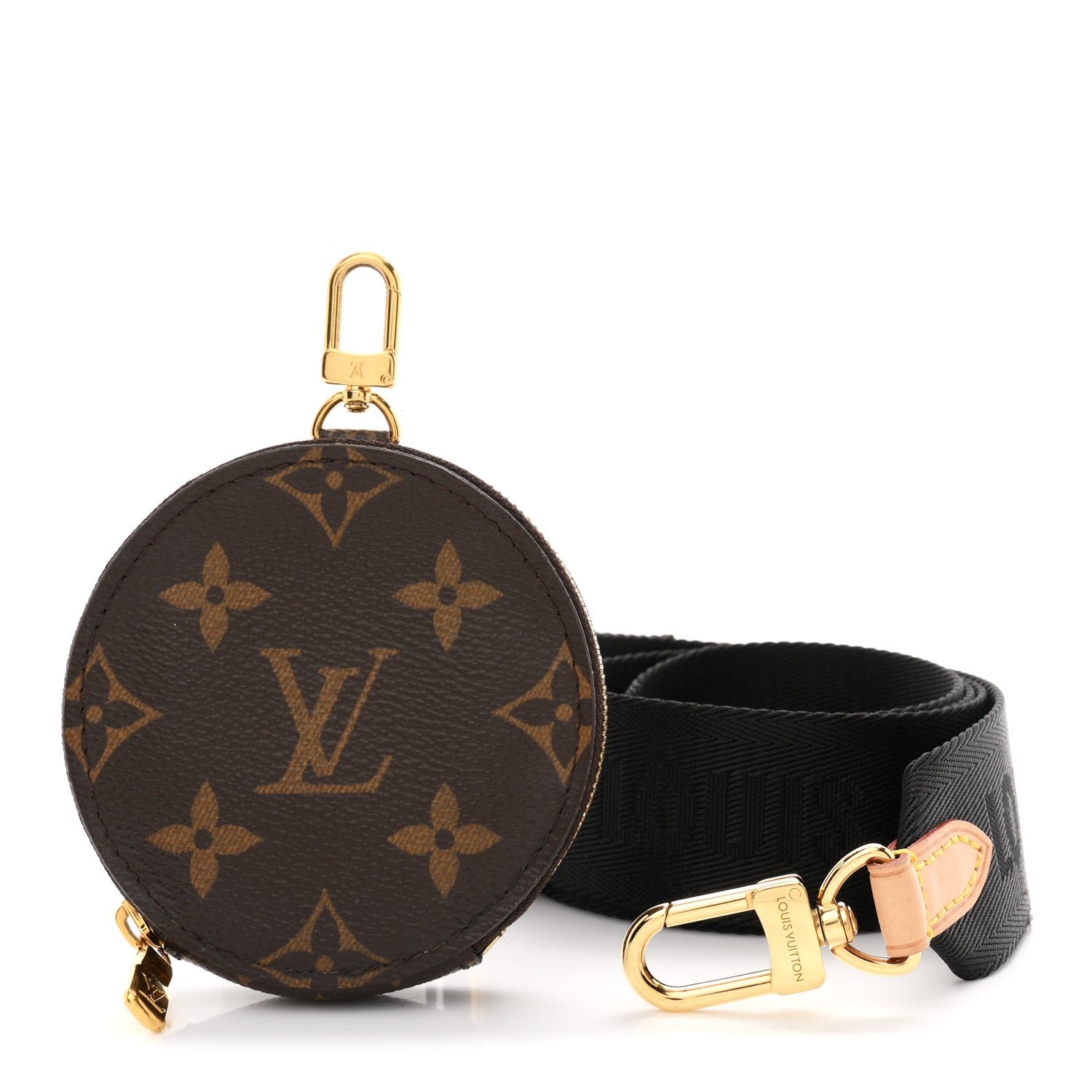 Louis Vuitton Monogram Multi Pochette Accessories Bandouliere Shoulder Strap Black