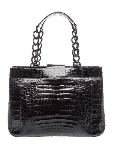 Nancy Gonzalez Crocodile Top Handle Bag