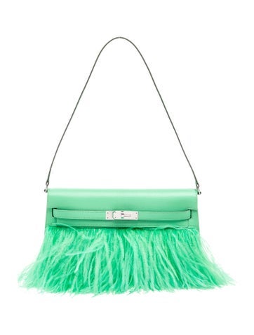 Chevre Ostrich Feather Kelly Elan Folies