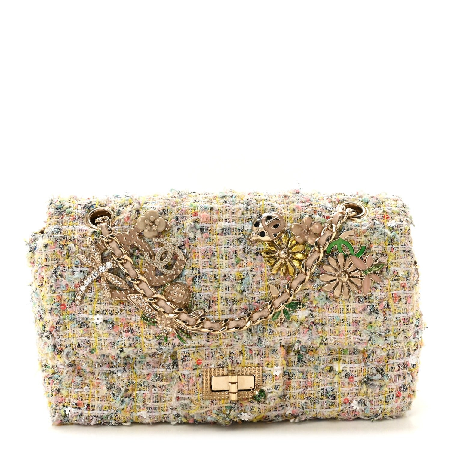 Chanel Tweed Garden Party 2.55 Reissue Mini Flap Multicolor