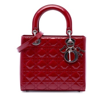 Medium Patent Cannage Lady Dior